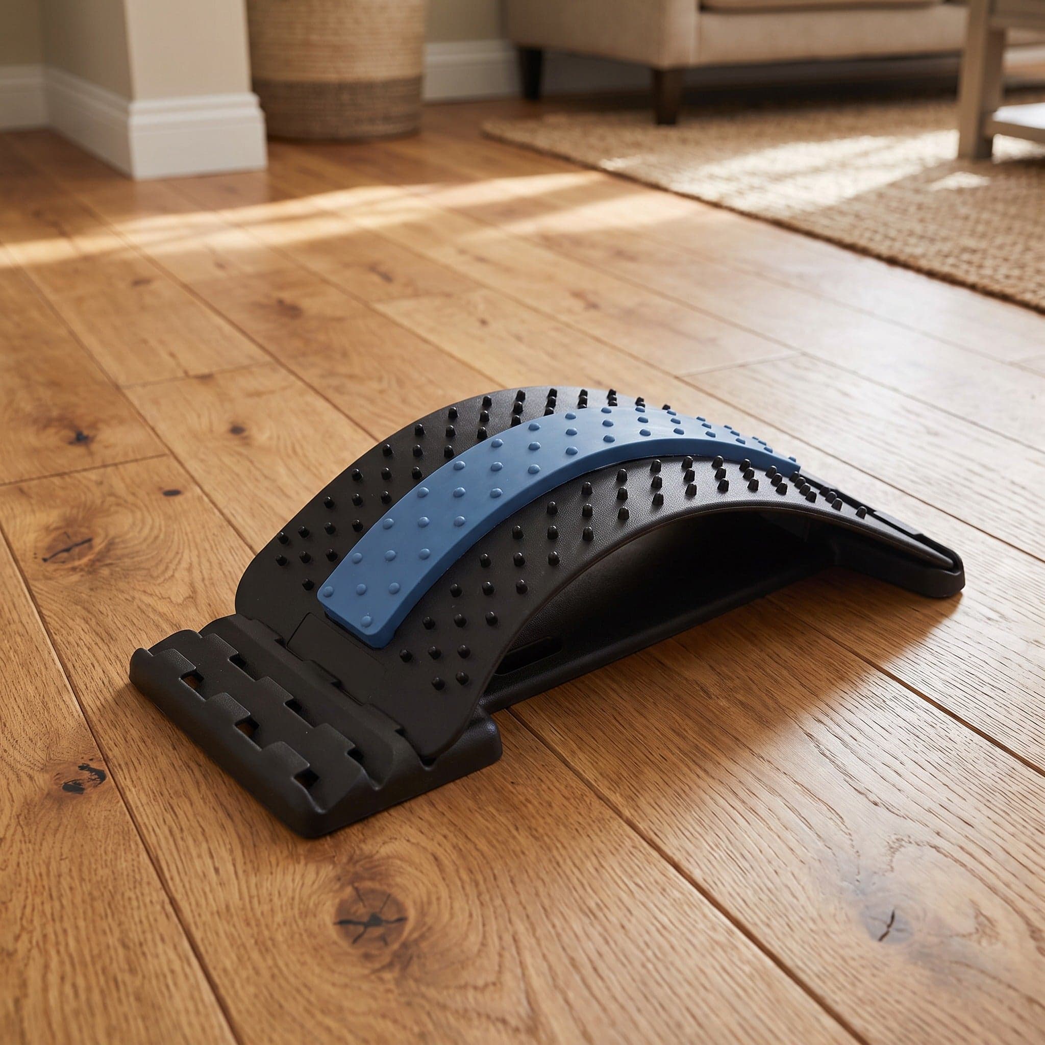 ScrapeTheory Back Stretcher in a living room